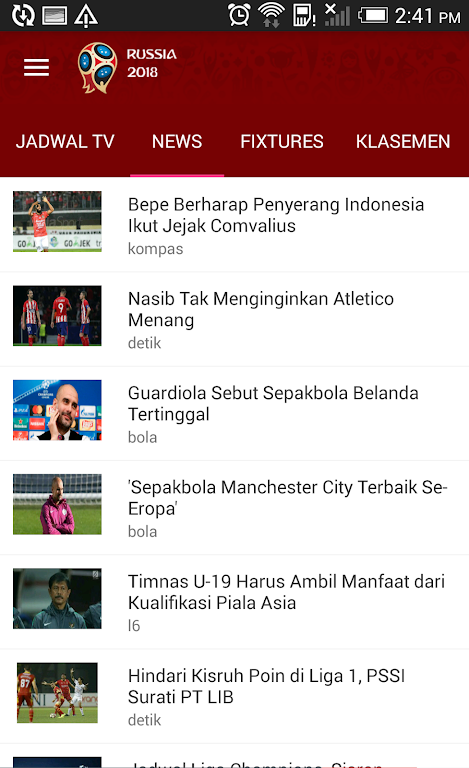 Jadwal Siaran Langsung Screenshot2