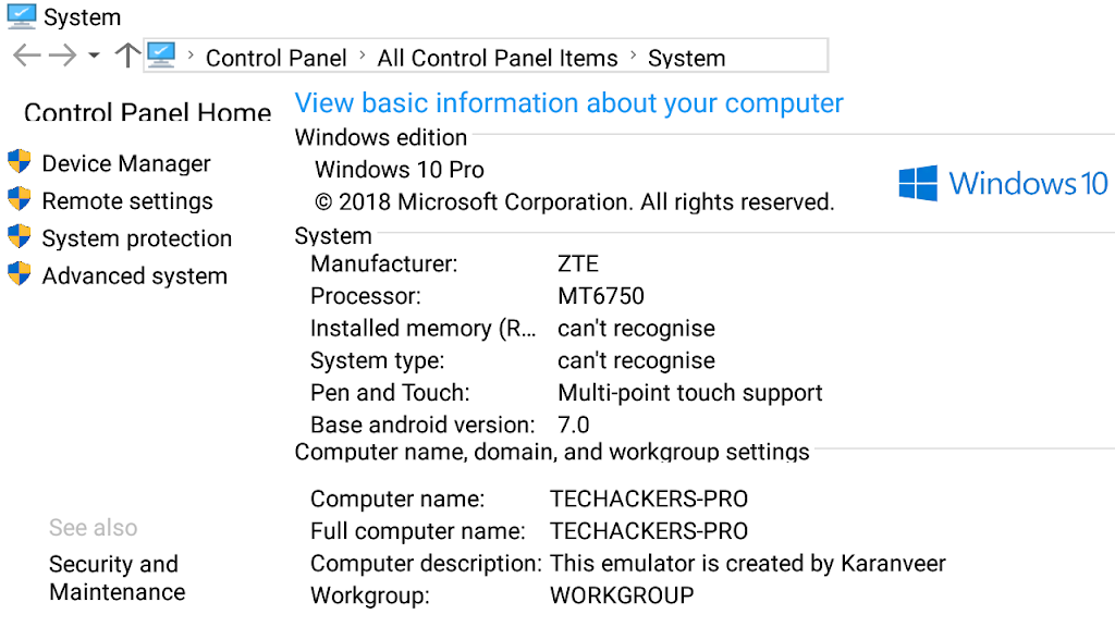 Windows 10 Emulator Android Screenshot4