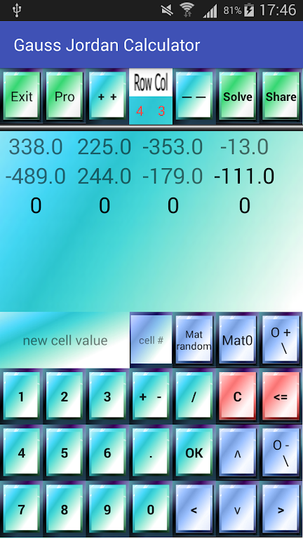 Gauss Jordan Calculator Screenshot1