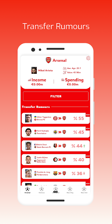 Premier League Transfer Track Screenshot1