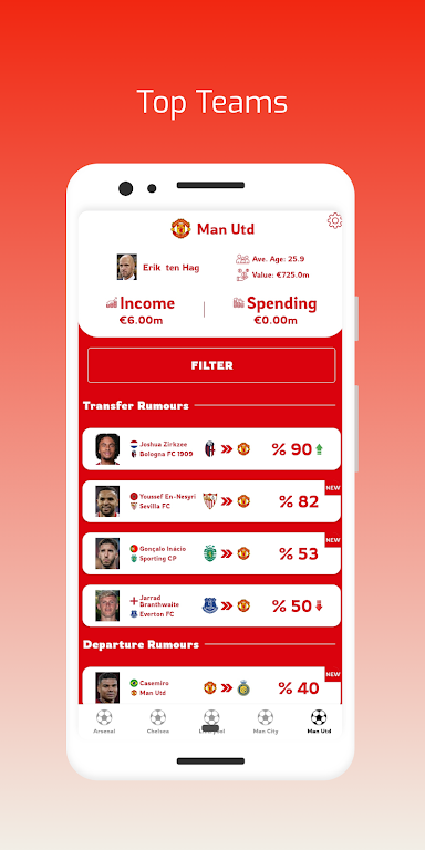 Premier League Transfer Track Screenshot3