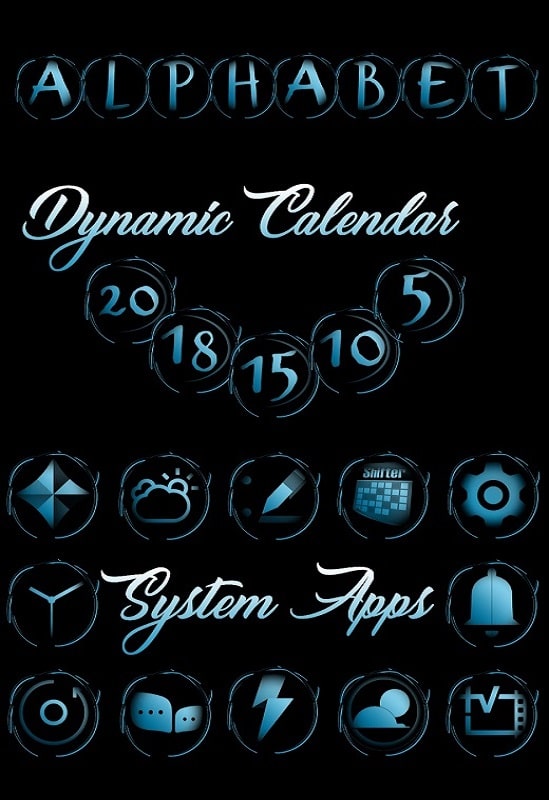 Black Army Sapphire Icon Pack Screenshot2