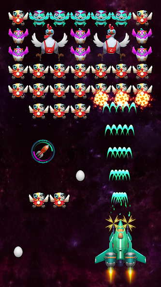 Galaxy Attack: Chicken Shooter Mod Screenshot2