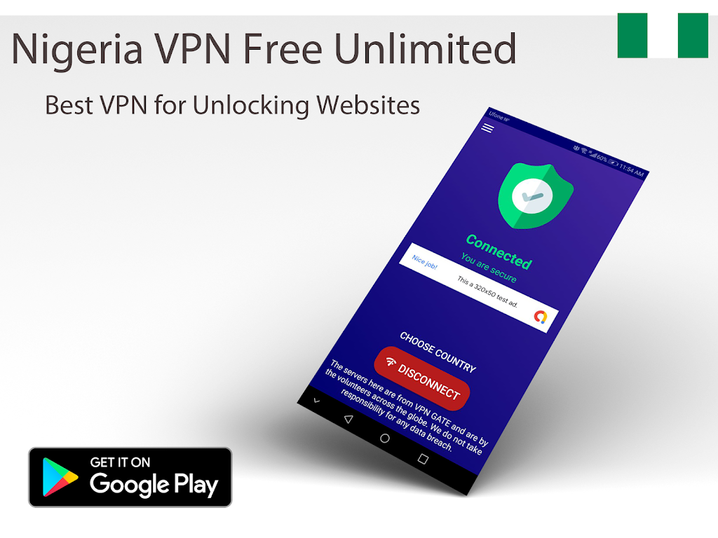 Nigeria VPN free Unlimited Screenshot1