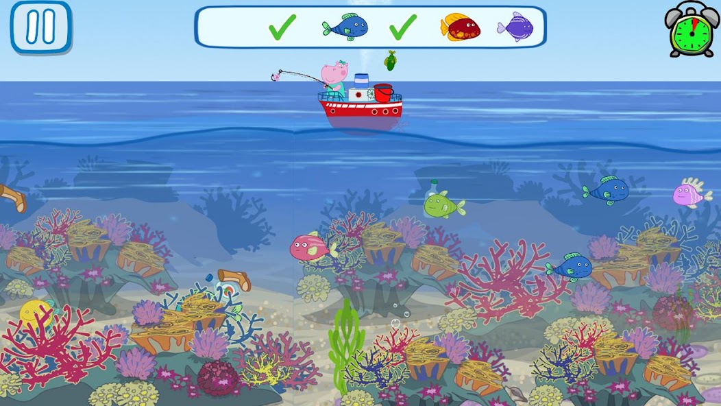 Funny Kids Fishing Games Mod Screenshot2