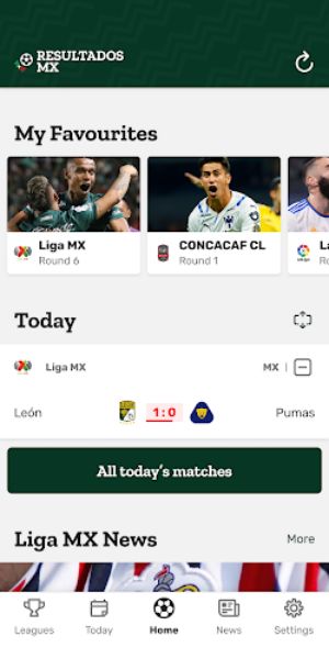 Resultados MX Soccer Results Screenshot3