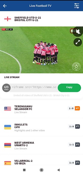 Live Football TV Streaming HD Mod Screenshot1