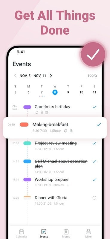 Calendar Planner - Agenda App Mod Screenshot3