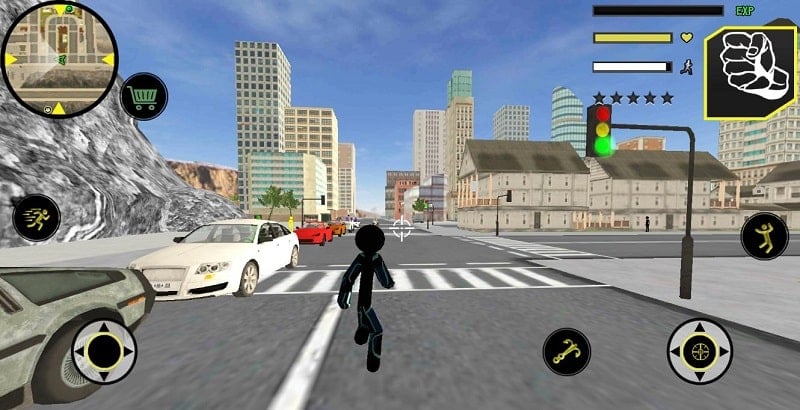 Black Stickman Rope Hero Screenshot3