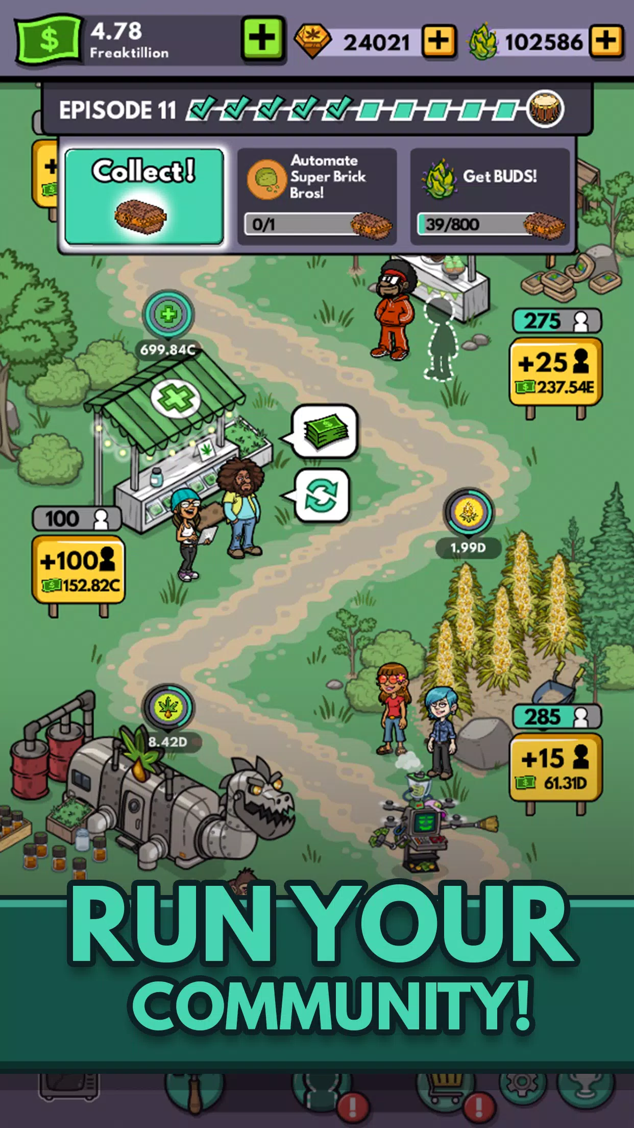 Bud Farm: Idle Tycoon Mod Screenshot3