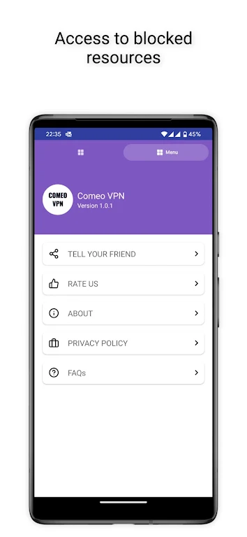 Comeo VPN: Secure & Private IP Screenshot1