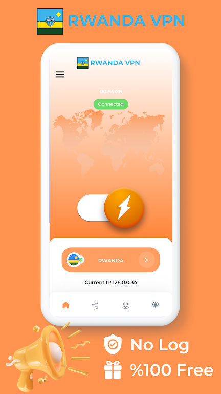 Rwanda VPN -Fast Private Proxy Screenshot1