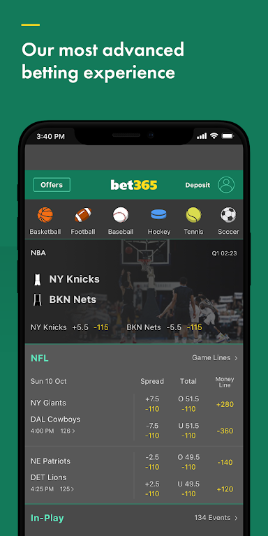 bet365 Sports Betting Screenshot1