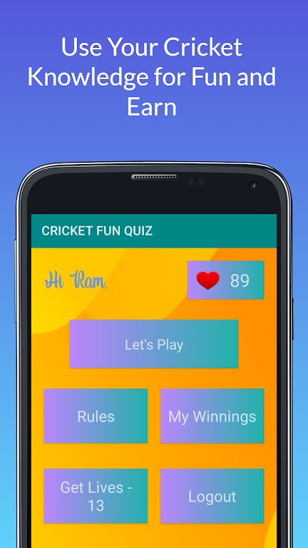 Cricket Quiz - Earn Real Money Screenshot1