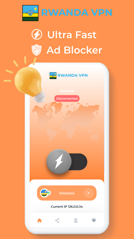 Rwanda VPN -Fast Private Proxy Screenshot2