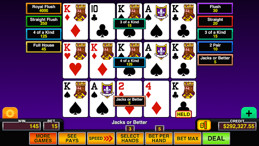 Video Poker Multi Hand Casino Screenshot4