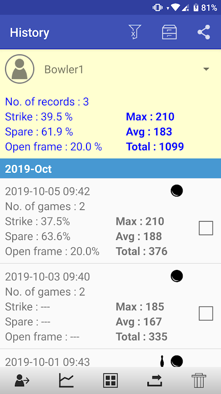 Duckpin / candlepin scoreboard Screenshot4