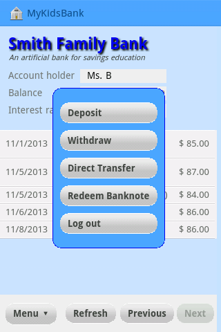 MyKidsBank Screenshot1