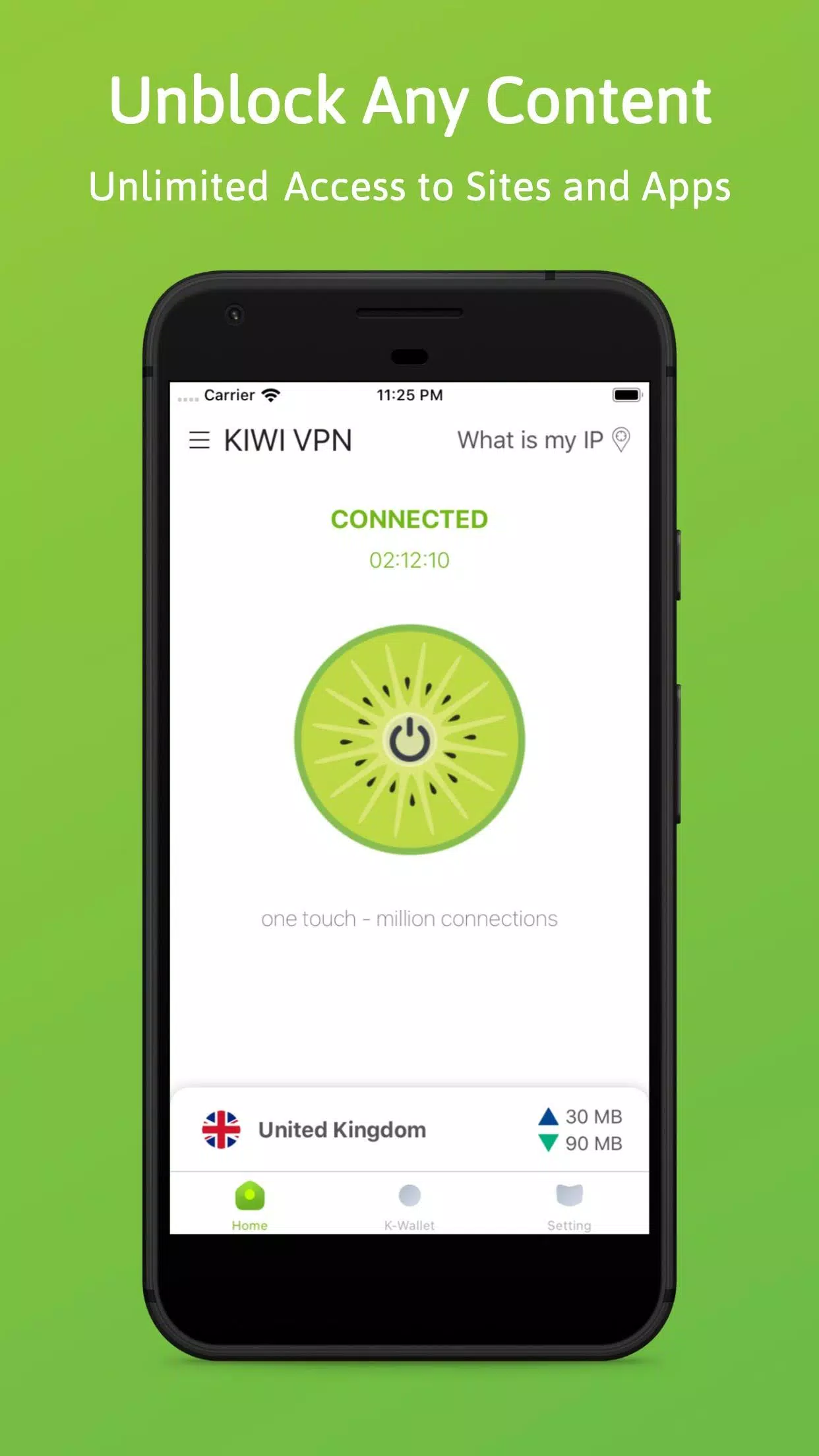 Kiwi VPN: Connection For IP Changer, Best Free VPN Screenshot2