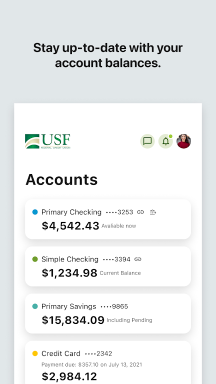 USF FCU Mobile Banking Screenshot3