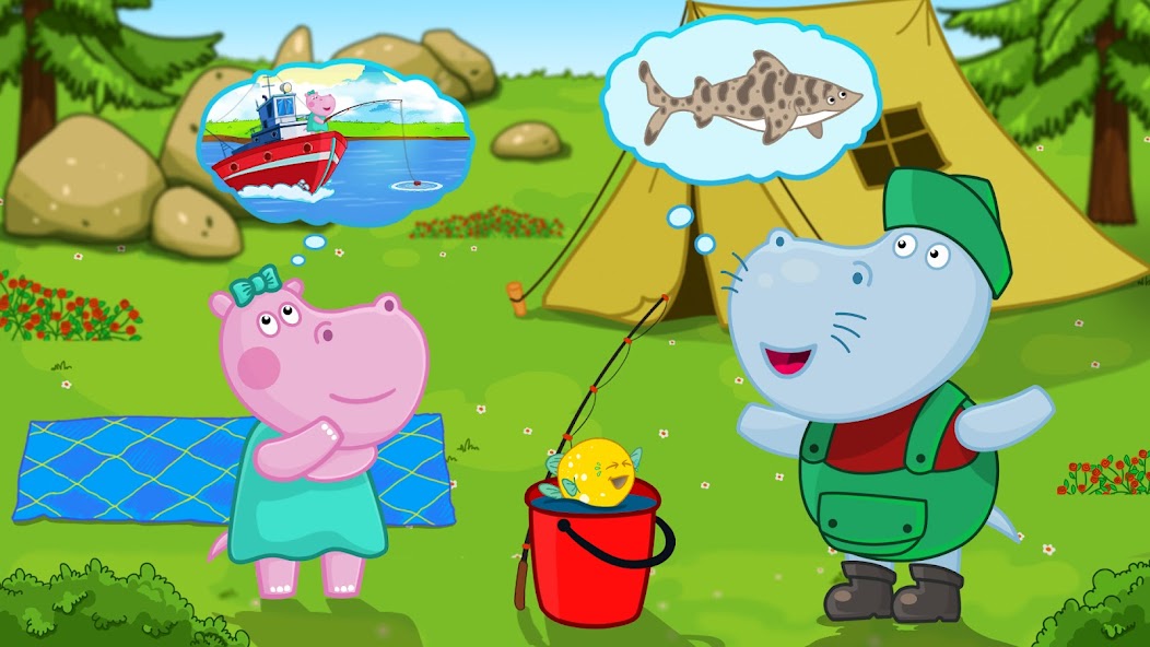 Fishing Hippo: Catch fish Mod Screenshot1