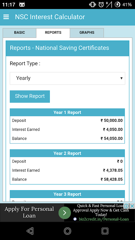 NSC Interest Calculator Screenshot4