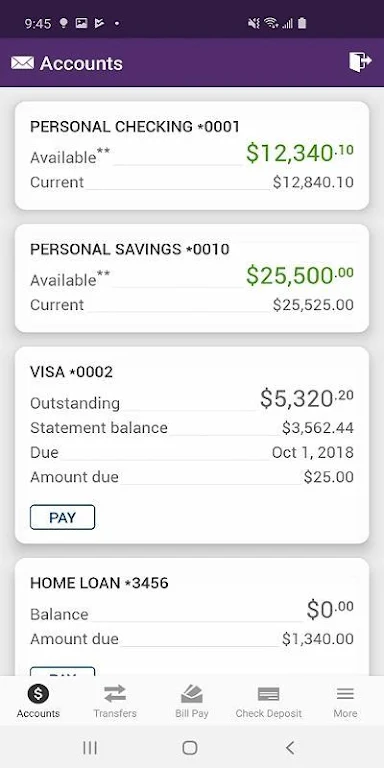 Vermont Fed CU Mobile Banking Screenshot1