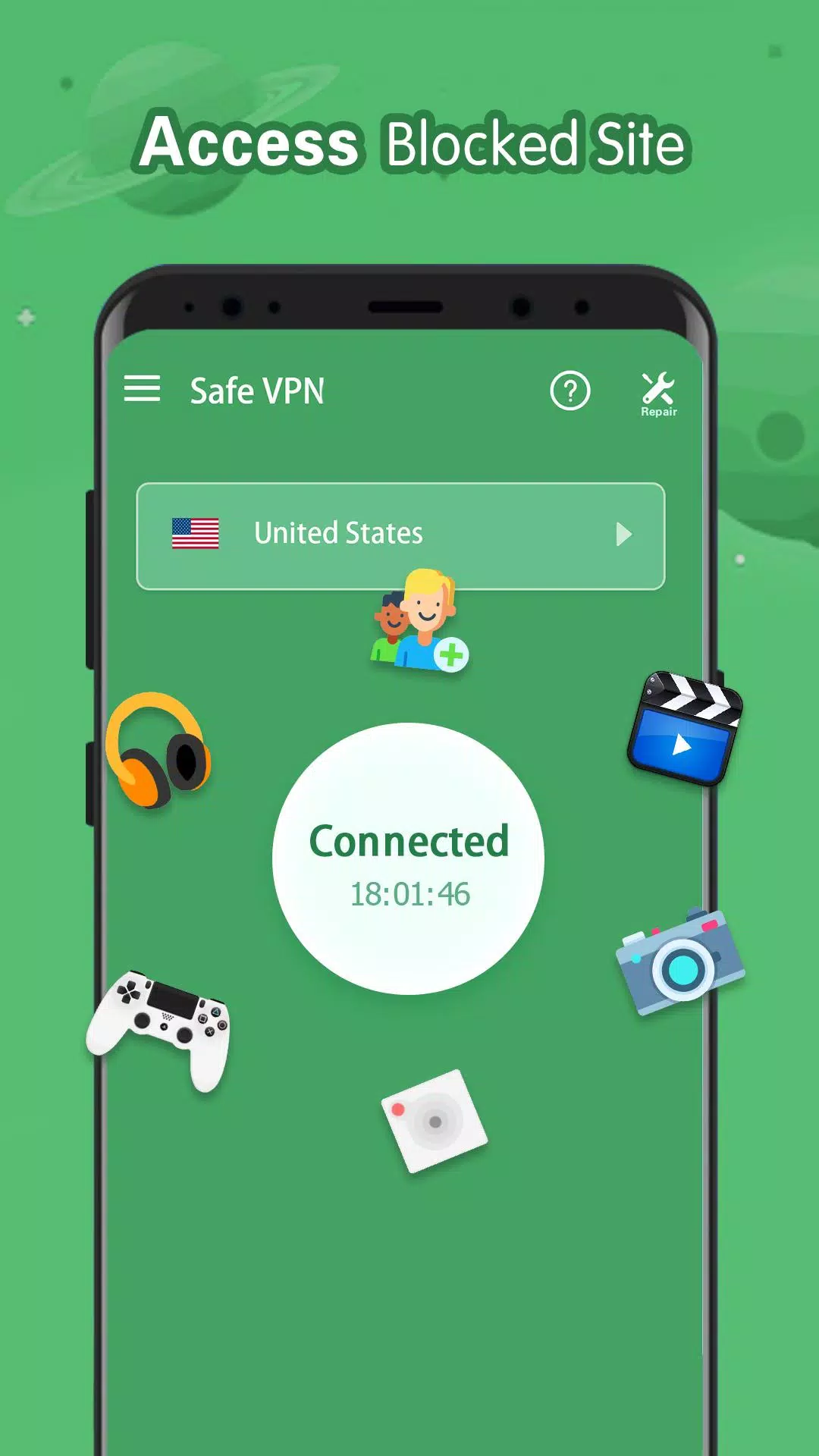 Safe VPN - Free Unlimited Fast Proxy VPN Screenshot3