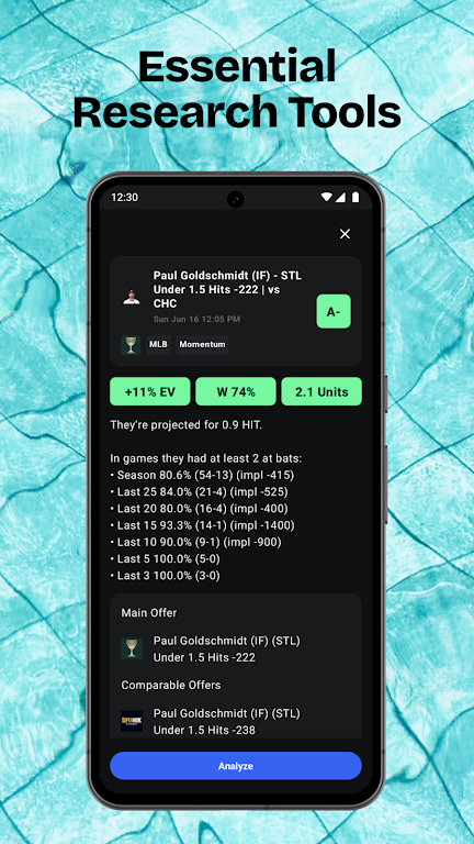 Optimal: +EV Picks & Analysis Screenshot2