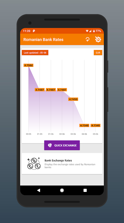 Romanian Bank Exchange Rates Screenshot1