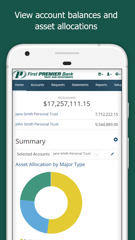 First PREMIER Bank Trust Screenshot1