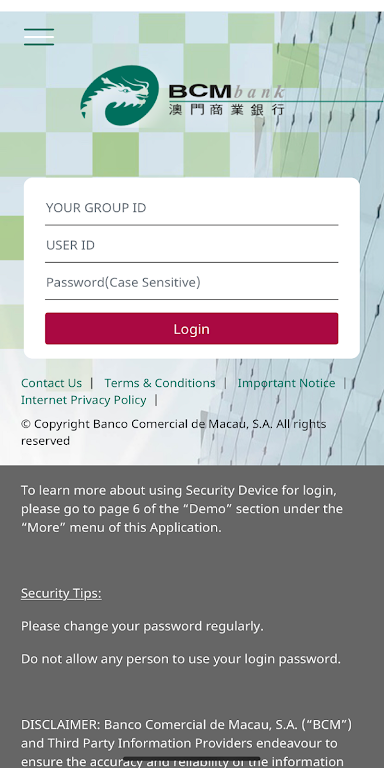 BCM eCorp Mobile Banking Screenshot3