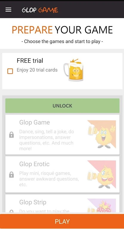 Drinking Card Game -  Glop Screenshot2