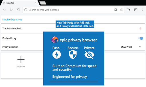 Epic Privacy Browser with AdBlock, Vault, Free VPN Screenshot3