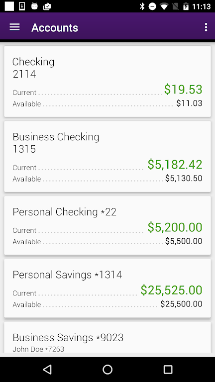 BankFinancial Mobile App Screenshot1