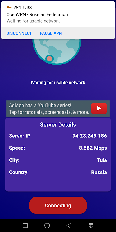 VPN Turbo - Free High Speed VPN & Safe Hotspot Screenshot1