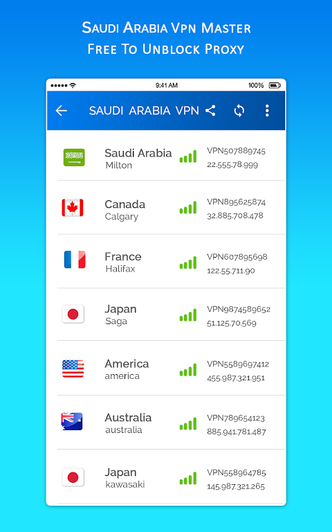 Saudi Arabia VPN MASTER - Free To Unblock Proxy Screenshot4