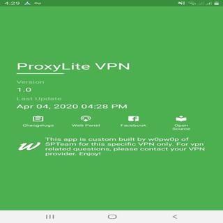 ProxyLite Main App - HTTP, SSL & UDP VPN App Screenshot1