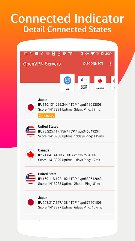 OvpnSpider - One VPN OpenVPN Server  Unlimited VPN Screenshot1