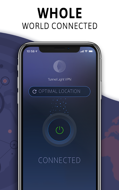 Tunnel Light - Free VPN 360 Proxy & Hotspot Master Screenshot1