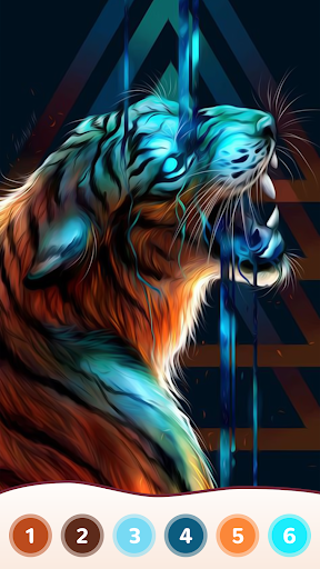 Tiger Coloring Book Color Game Screenshot3