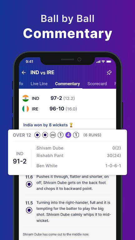 CricScore : Live Score & News Screenshot2