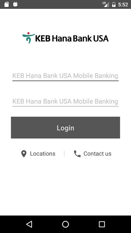 KEB Hana Bank USA Mobile Bank Screenshot1