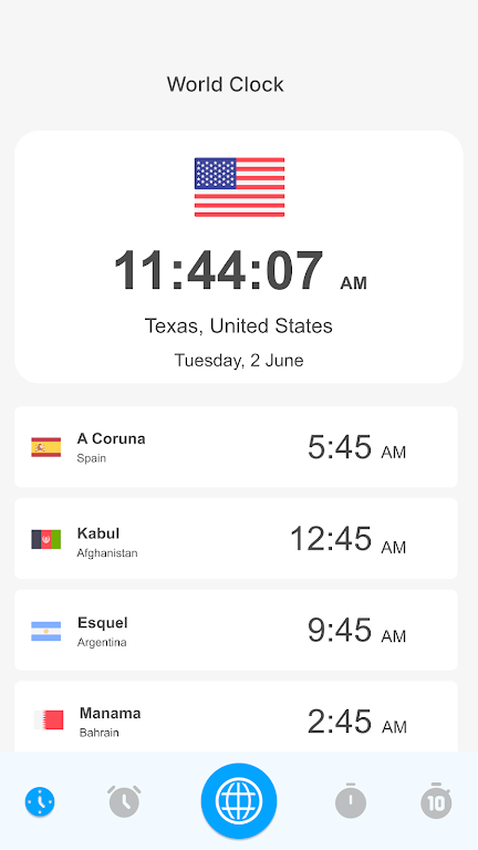 World Clock – World time clock Screenshot1