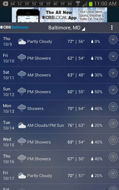 CBS Baltimore Weather Screenshot2