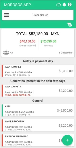 Morosos - Debtor Manager Screenshot2