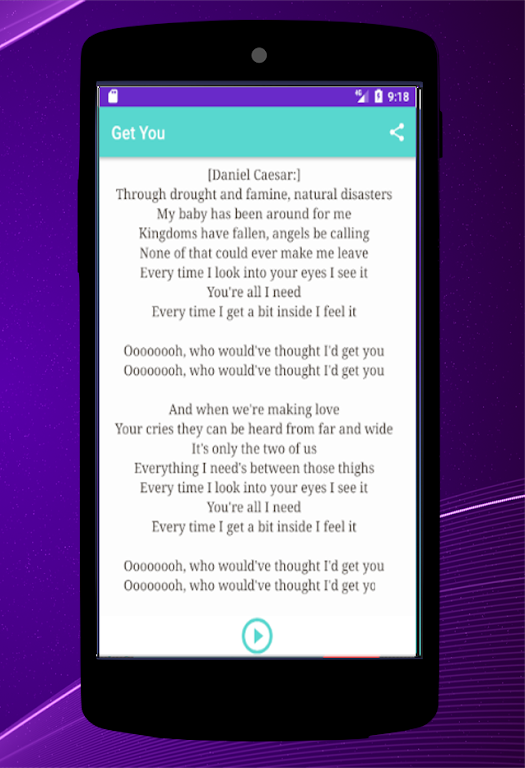 Daniel Caesar Get You Lyrics Screenshot3