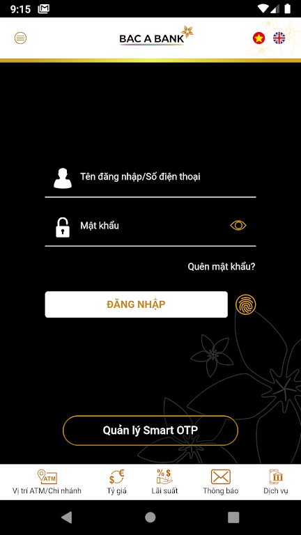 BAC A BANK Mobile Banking Screenshot1