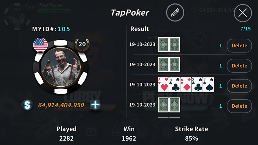 Tap Poker Social Edition Screenshot8