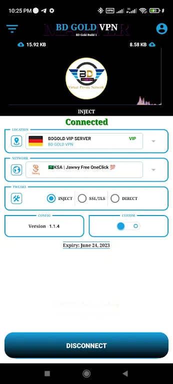 BDGOLD VPN Screenshot2